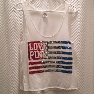 Like New Victoria’s Secret Pink Sequin USA Tank